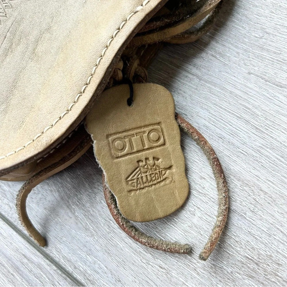 Vintage OTTO Full Leather Tribal Satchel Crossbody Bag - Picture 5 of 16